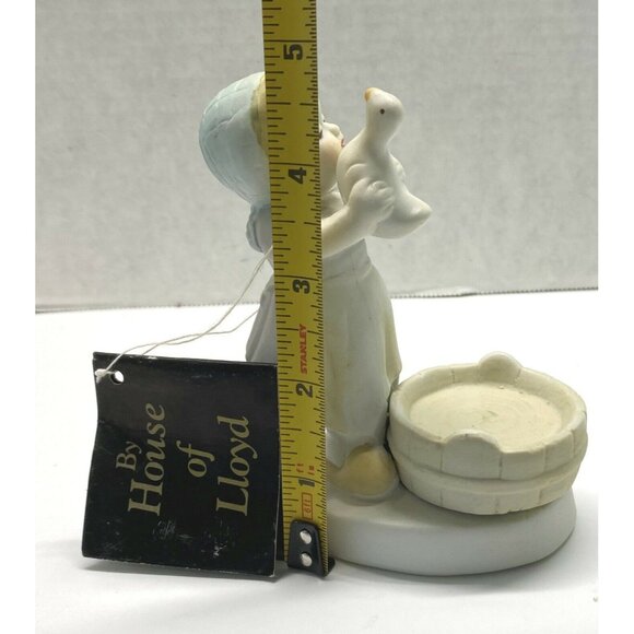 House Of Lloyd Figurine Farm Girl with Goose Bath Time Tub Vintage - Picture 4 of 8